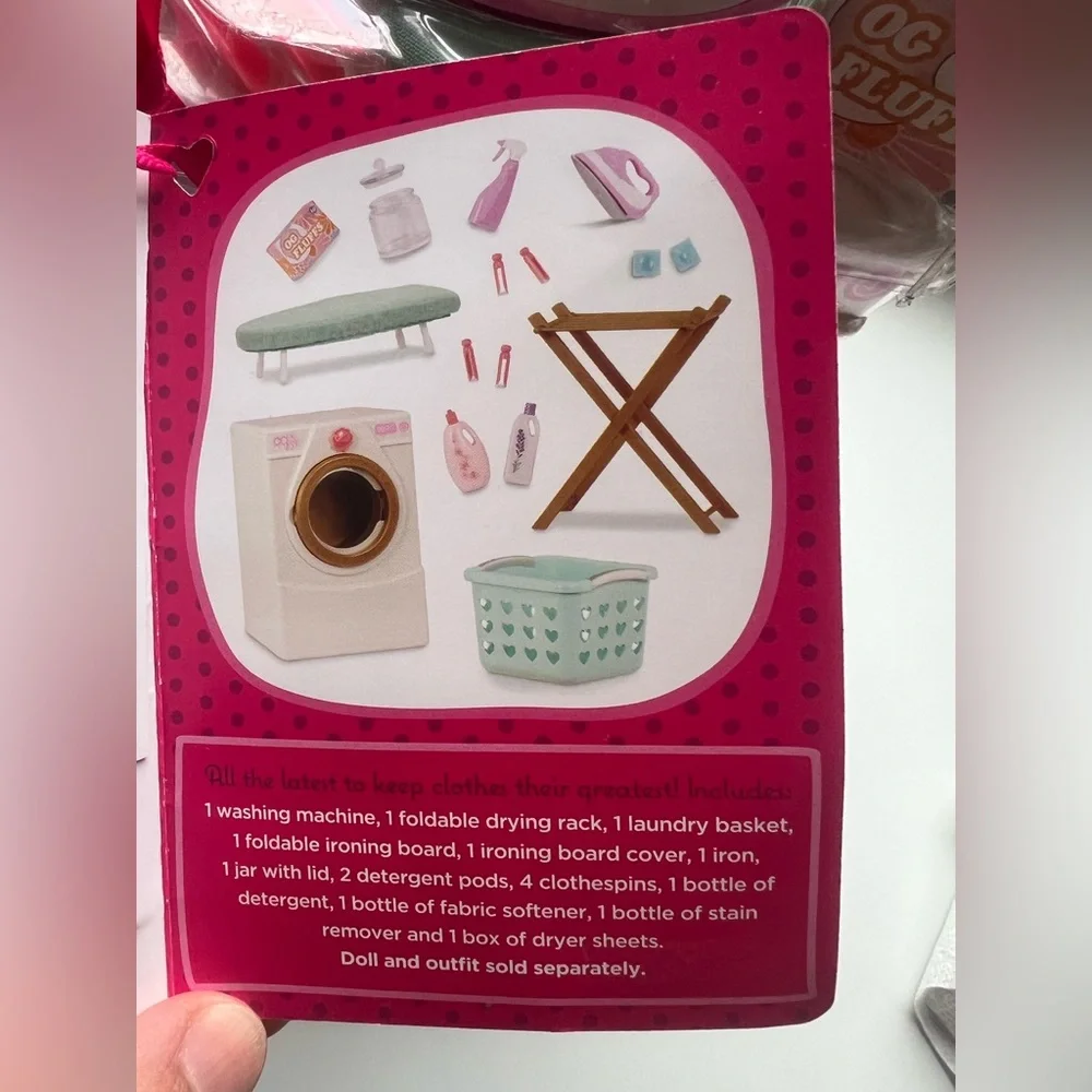 Our Generation Laundry Day Washing Machine Dollhouse Accessory Set for 18